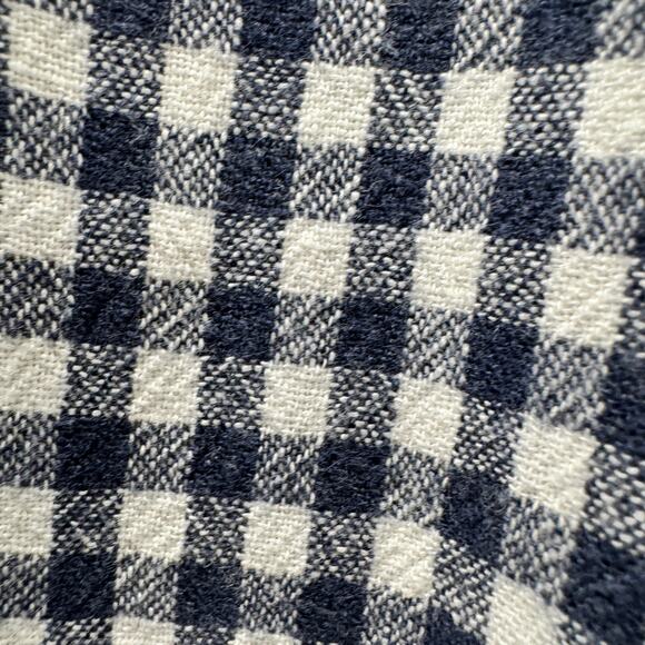 Abercrombie & Fitch Pants Womens Small Blue White Coastal Gingham Linen Blend - Picture 6 of 10